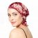 woman wearing chemo beanies headcover in gayle style