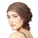 woman wearing chemo beanies headcover in sara style