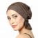 woman wearing chemo beanies headcover in tanya style