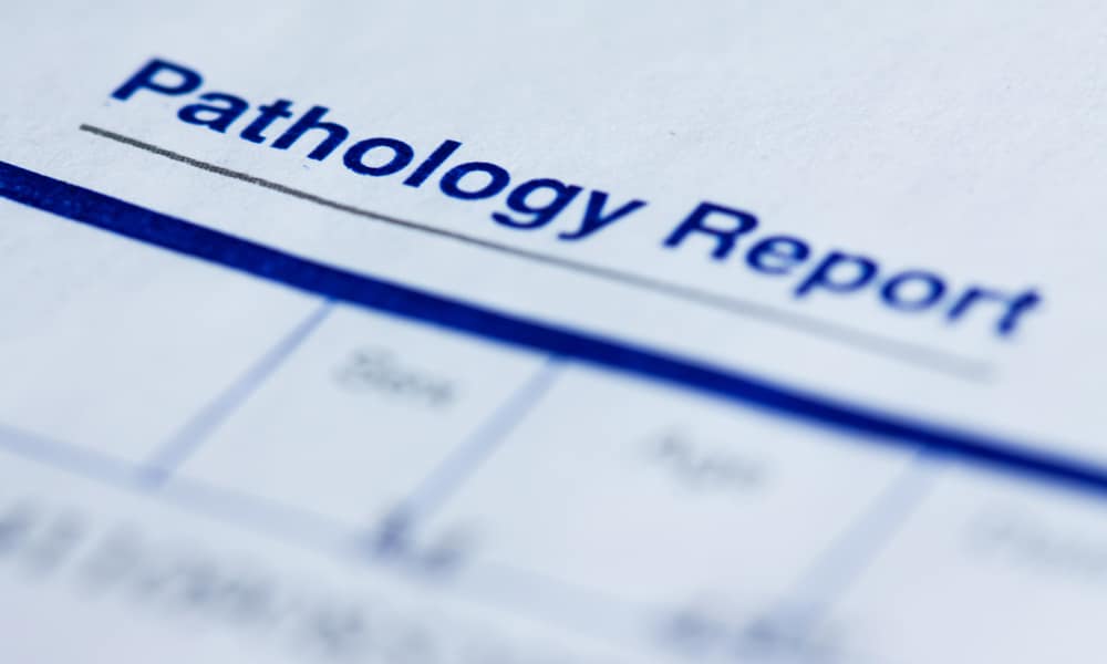 header of a pathology report
